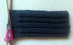 Двойные рукавички (Вязание спицами)